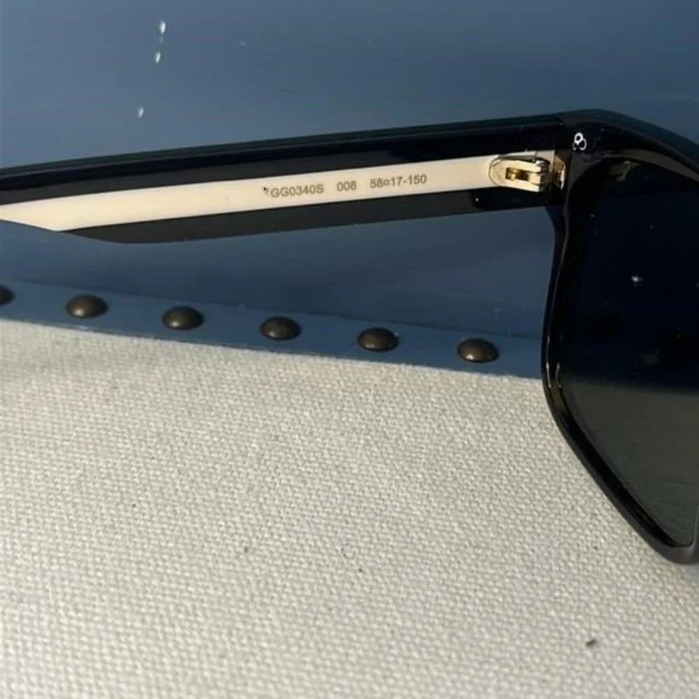 💯 Authentic- New Gucci GG0340S 008 Brown Green Sunglasses